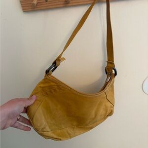 Yellow Leather Shoulder Bag